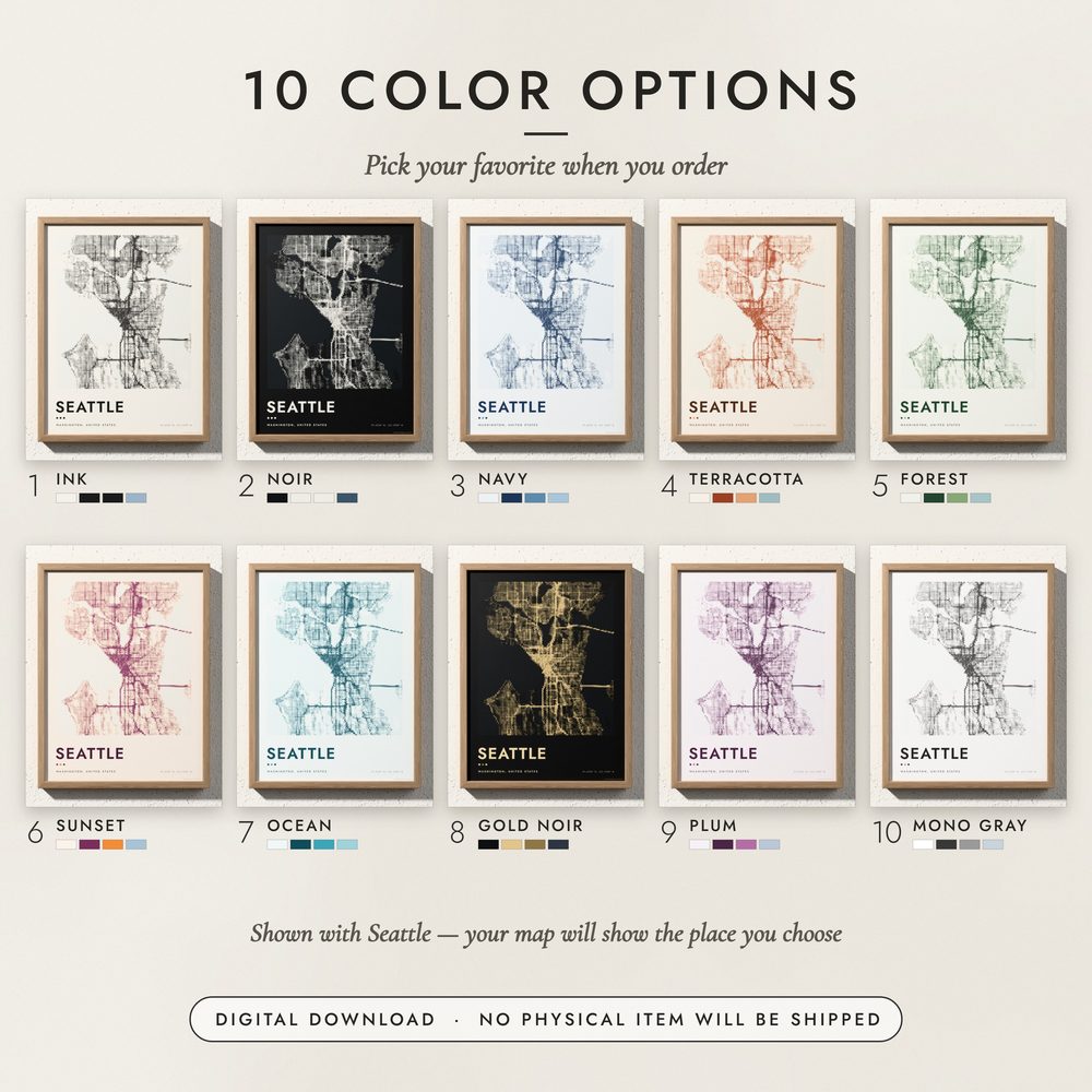 Halftone City Map: all ten colors