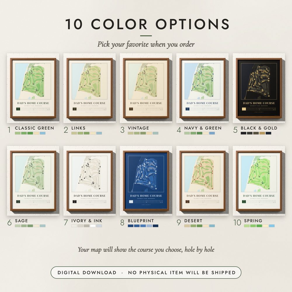 Golf Course Map: all ten colors
