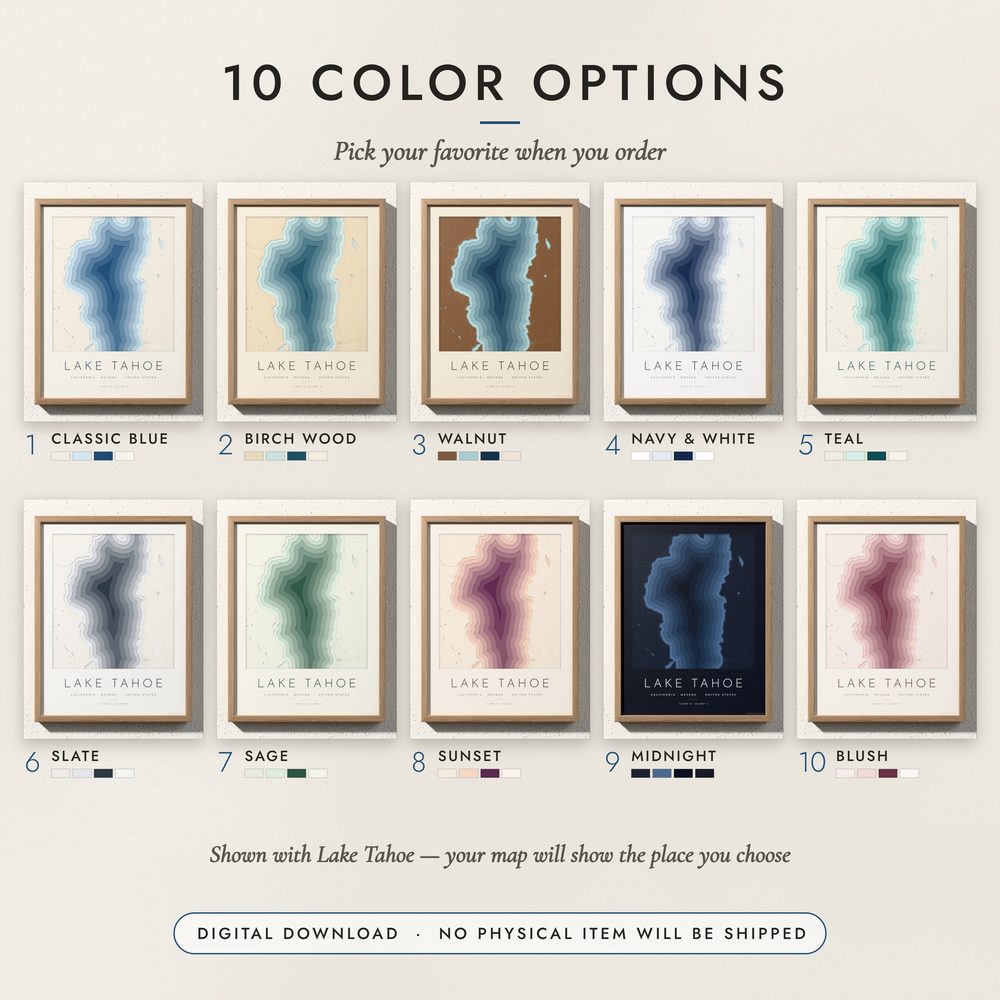 Layered Lake Map: all ten colors