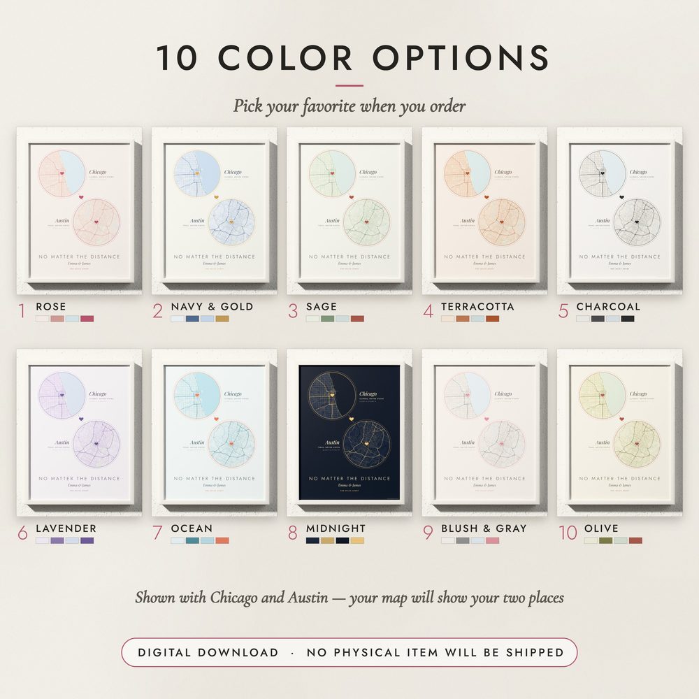 Two Places Map: all ten colors