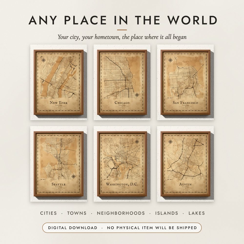 Old Parchment City Map: examples for other places
