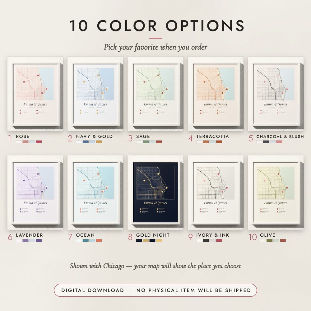 Our Story Map: all ten colors