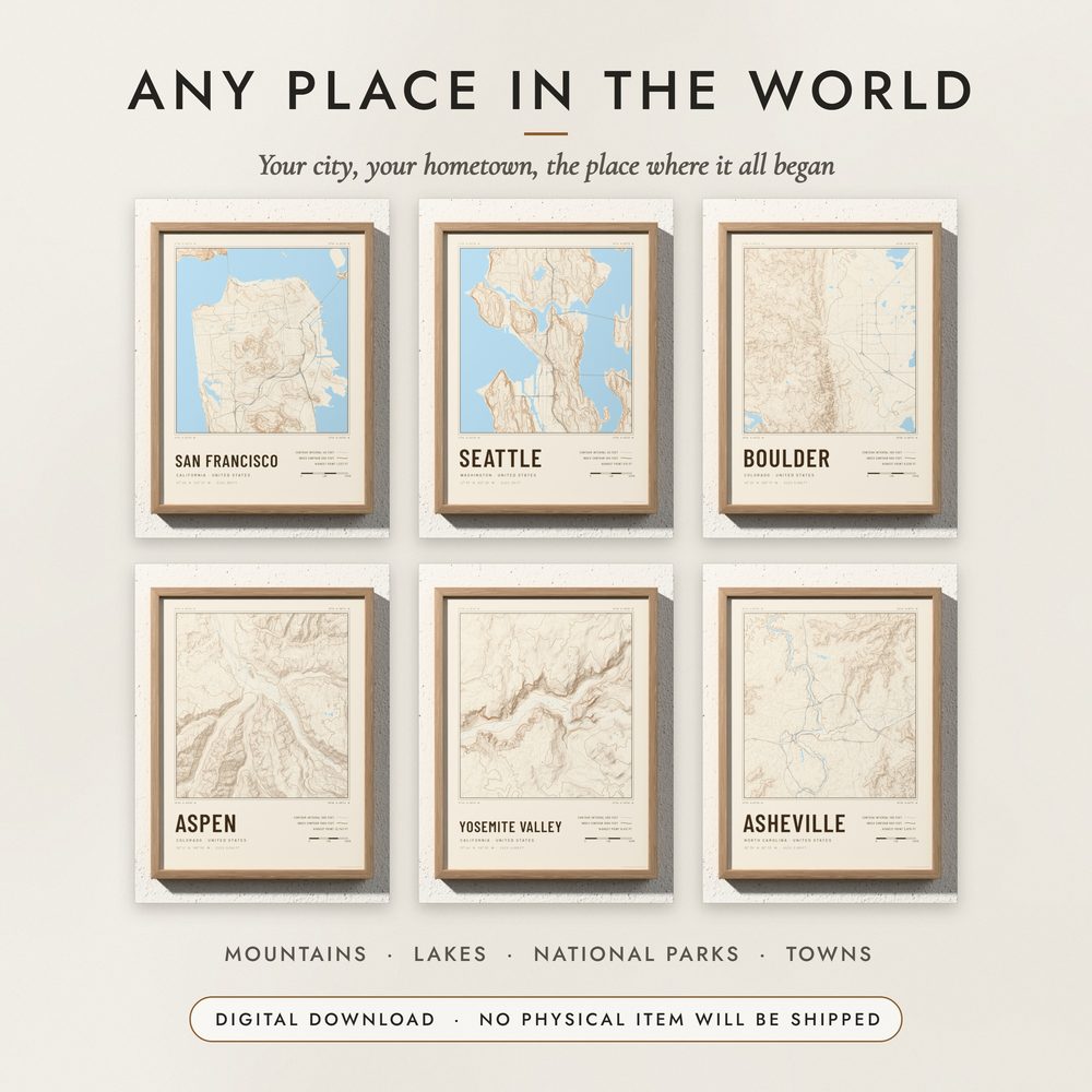 Topographic Map: examples for other places